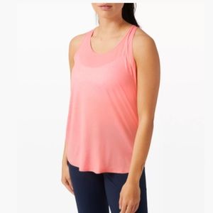 Lululemon azalea pink essential tank pleated size 8